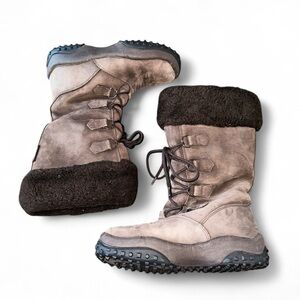 Baffin Technology Icebreaker chocolate brown women’s suede leather snow boots